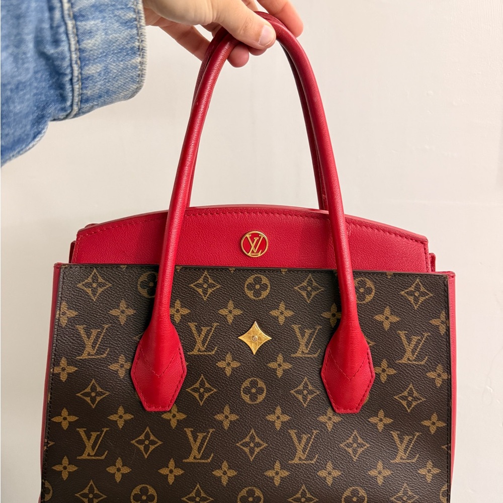 Louis Vuitton Florine Bag 2way Handbag LV Monogram with Red - Picture 3 of 17